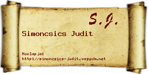 Simoncsics Judit névjegykártya